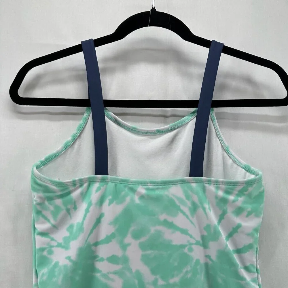 Justice Swimsuit Youth Size 16 Tie Dye One Piece Bathing Suit Beach Green